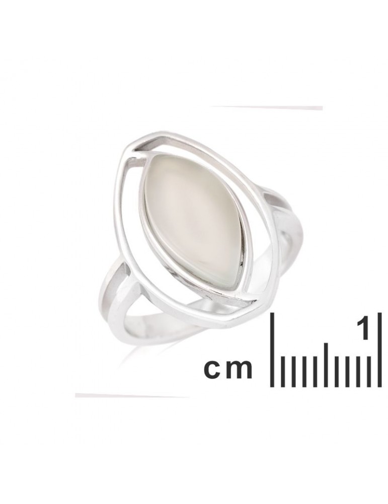 La Maison De L'ambre Bague Argent 925 Agate Aqua