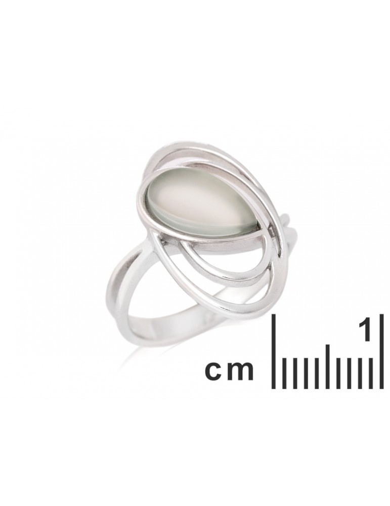 La Maison De L'ambre Bague Argent 925 Agate Aqua
