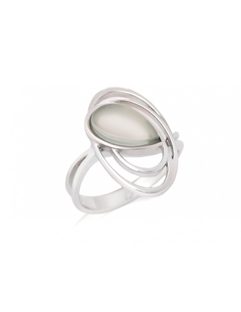 la maison de l'ambre Bague argent 925 Agate aqua