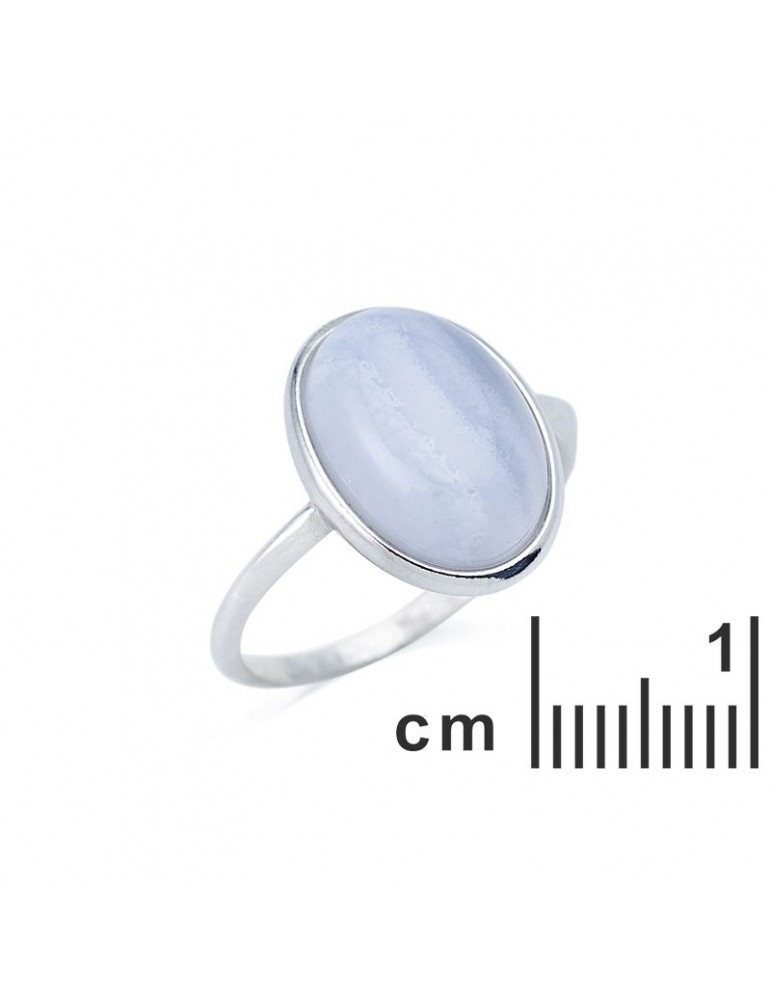 La Maison De L'ambre Bague Argent Agate Blue Lace