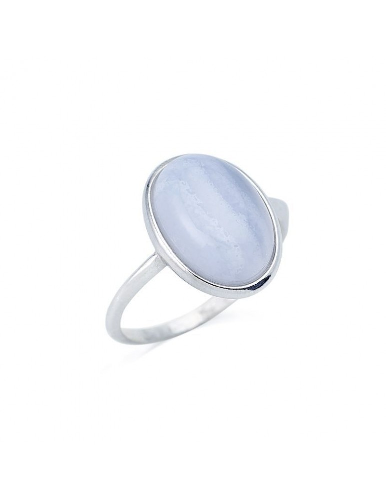 la maison de l'ambre Bague argent Agate blue lace