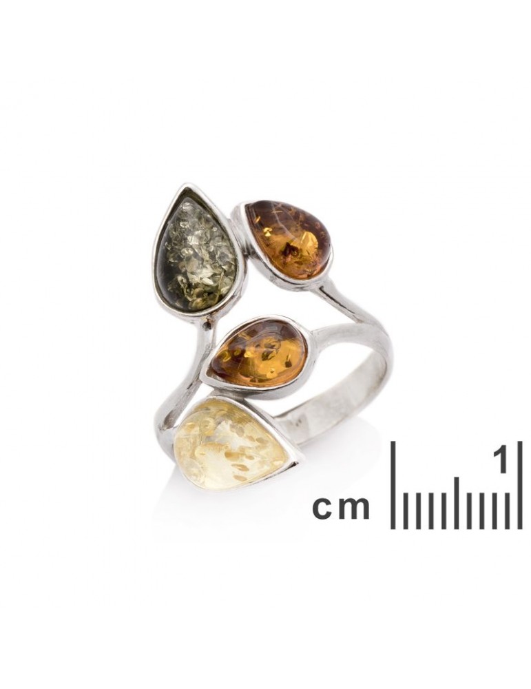 La Maison De L'ambre Bague Argent Ambre