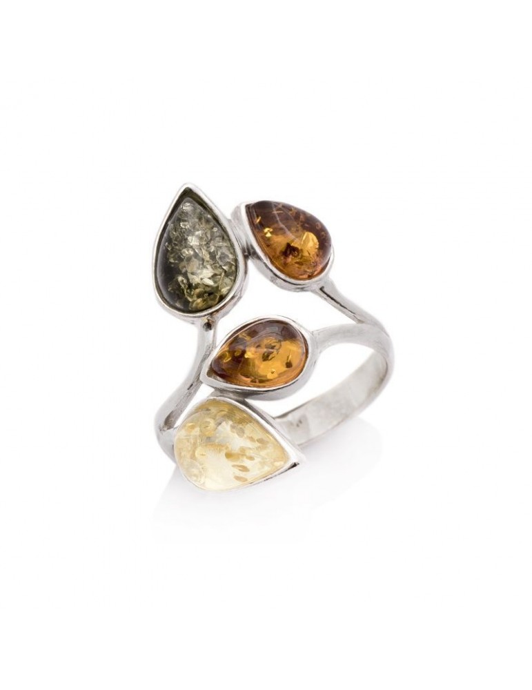 la maison de l'ambre Bague argent Ambre