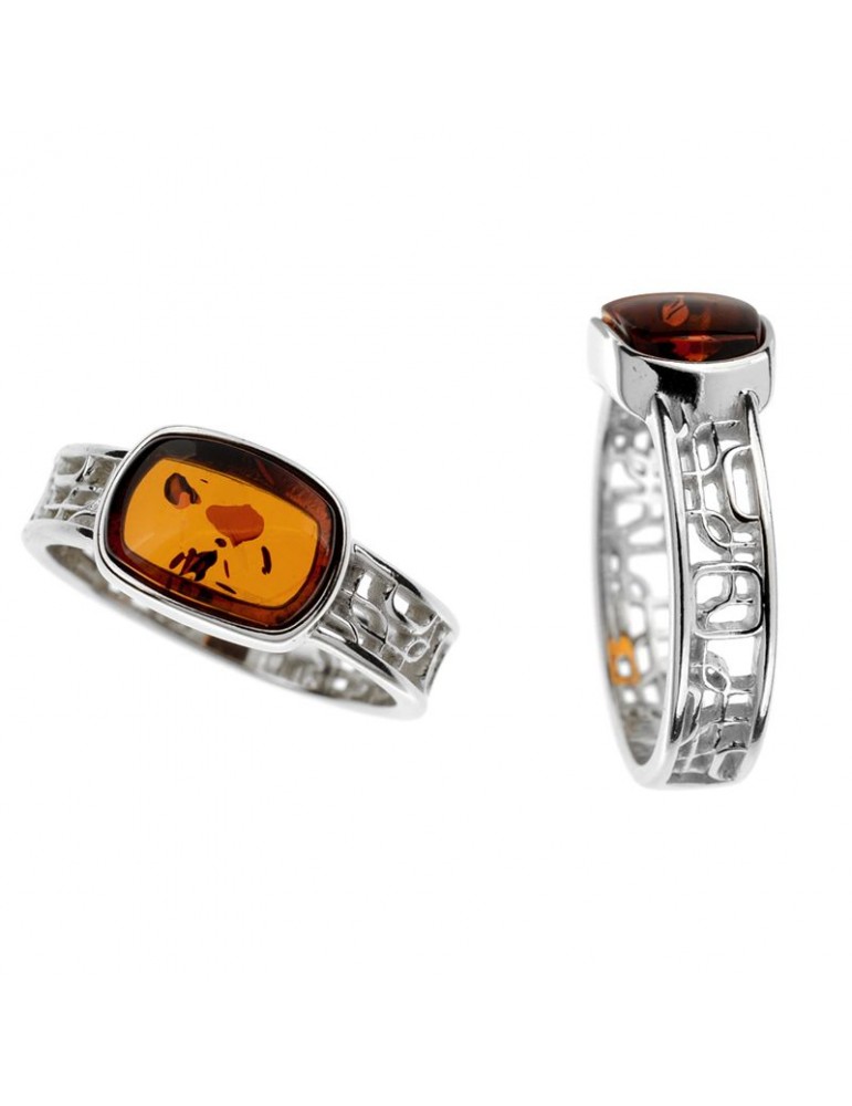 la maison de l'ambre Bague argent Ambre