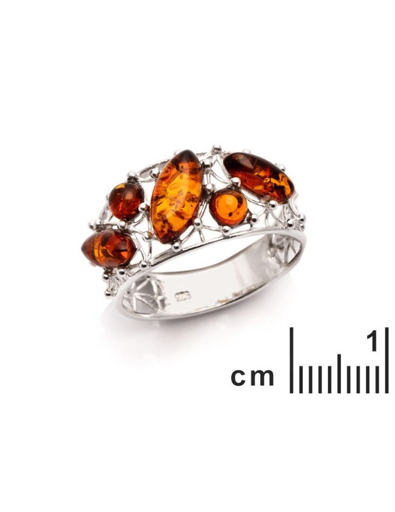 La Maison De L'ambre Bague Argent Ambre