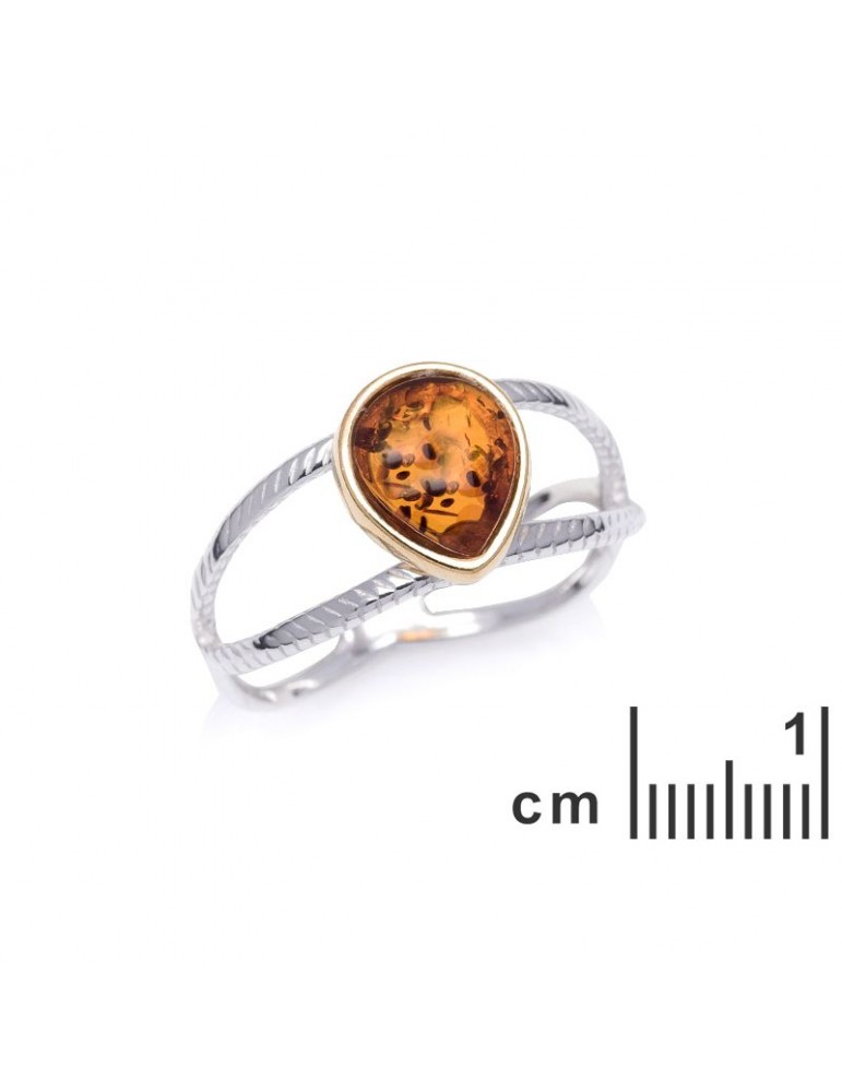 La Maison De L'ambre Bague Argent Ambre