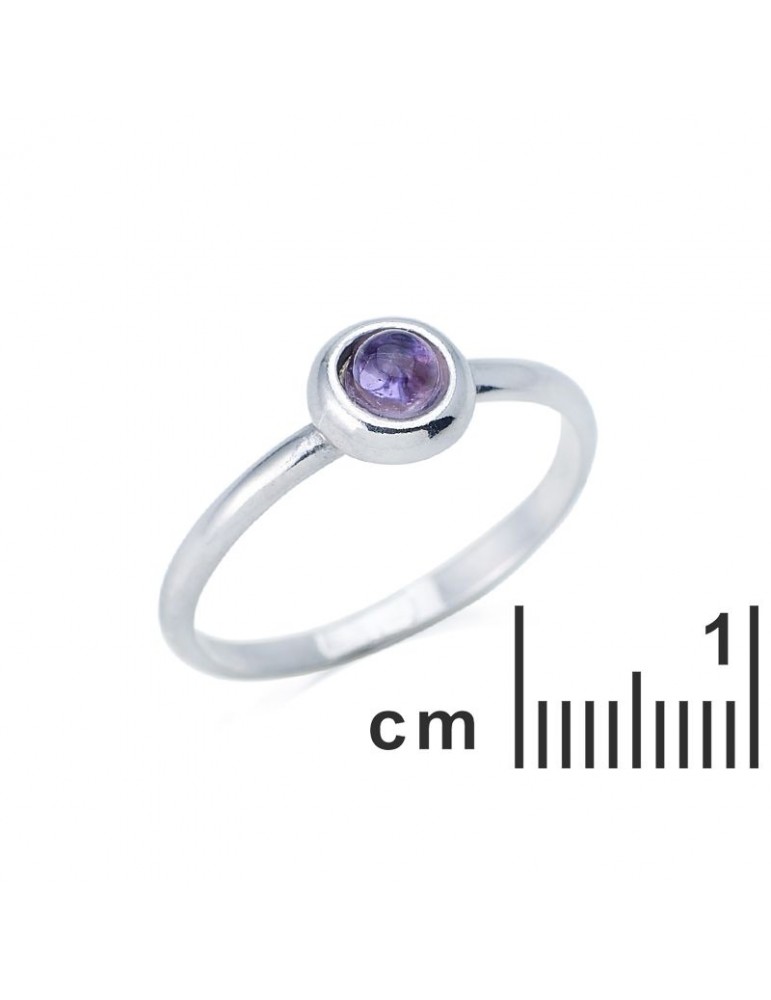 La Maison De L'ambre Bague Argent Amethyste