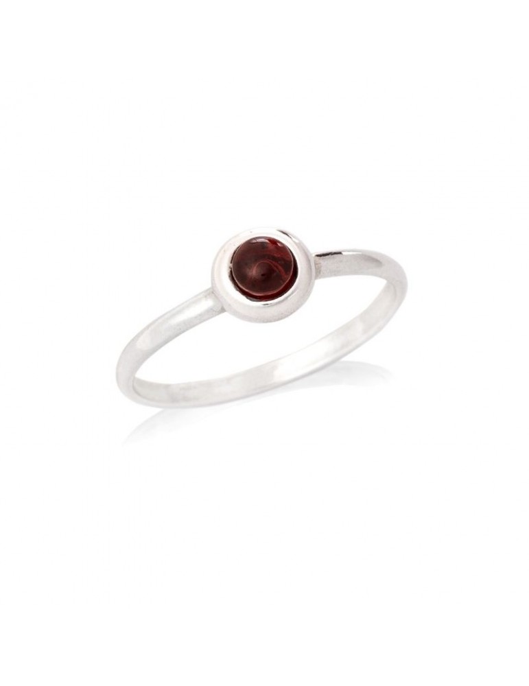 la maison de l'ambre BAGUE ARGENT GRENAT