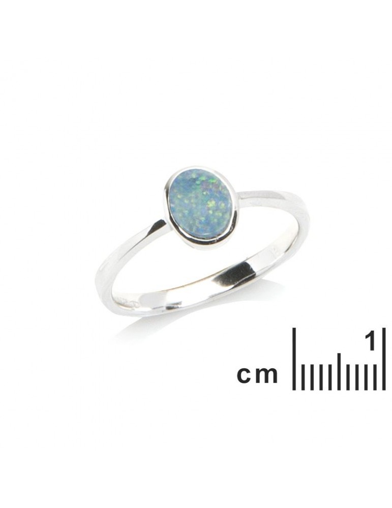 La Maison De L'ambre Bague Argent Opale