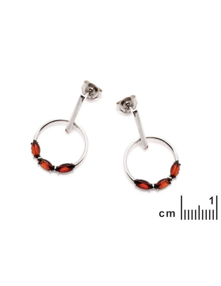La Maison De L'ambre Boucle D'oreille Argent Ambre