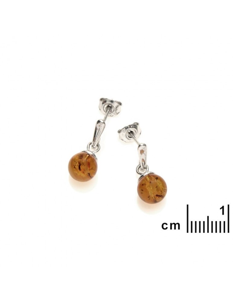 La Maison De L'ambre Boucle D'oreille Argent Ambre