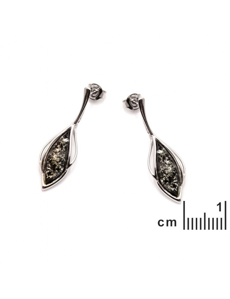 La Maison De L'ambre Boucle D'oreille Argent Ambre