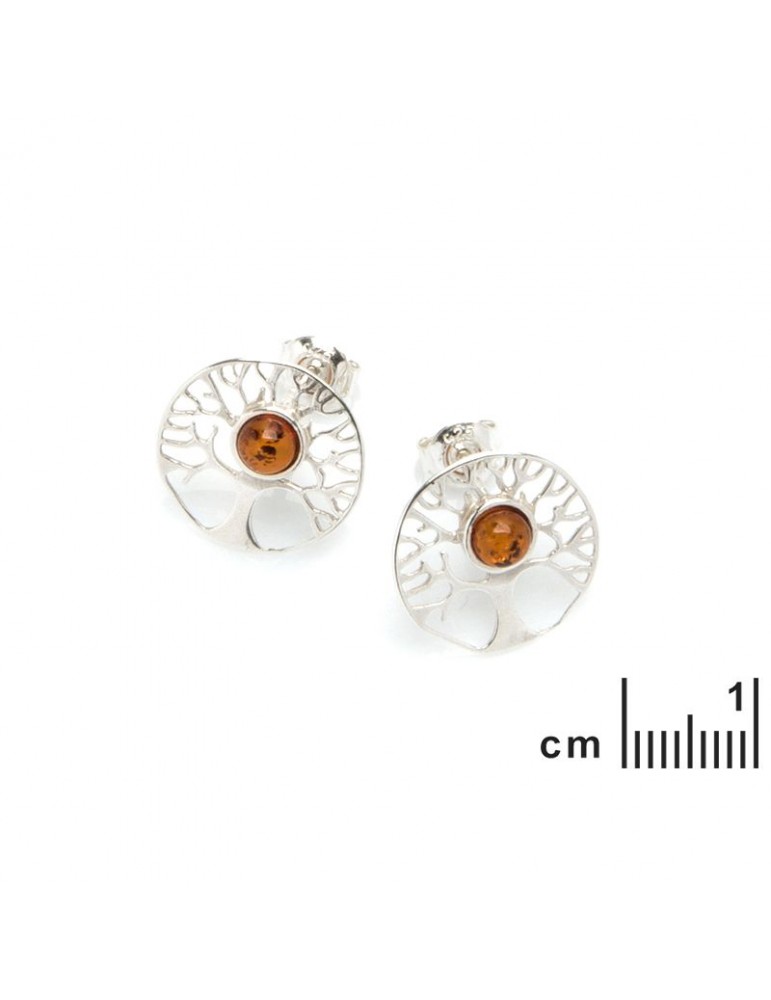 La Maison De L'ambre Boucle D'oreille Argent Ambre