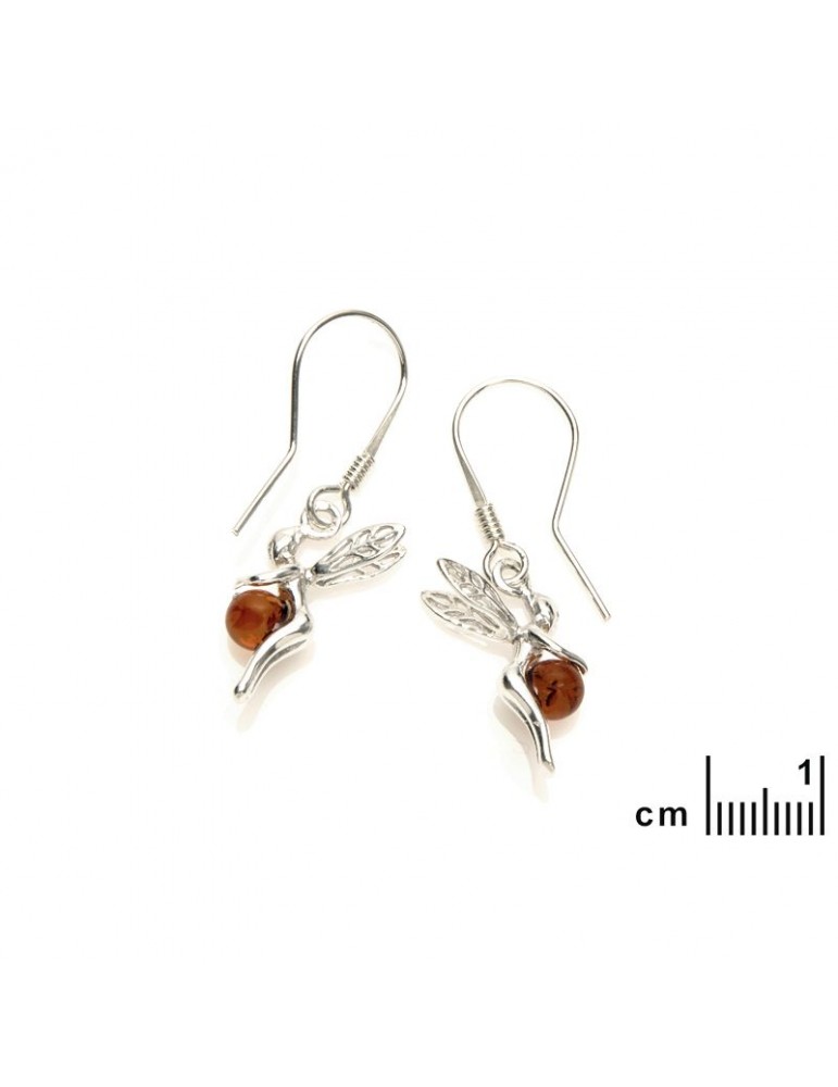 La Maison De L'ambre Boucle D'oreille Argent Ambre