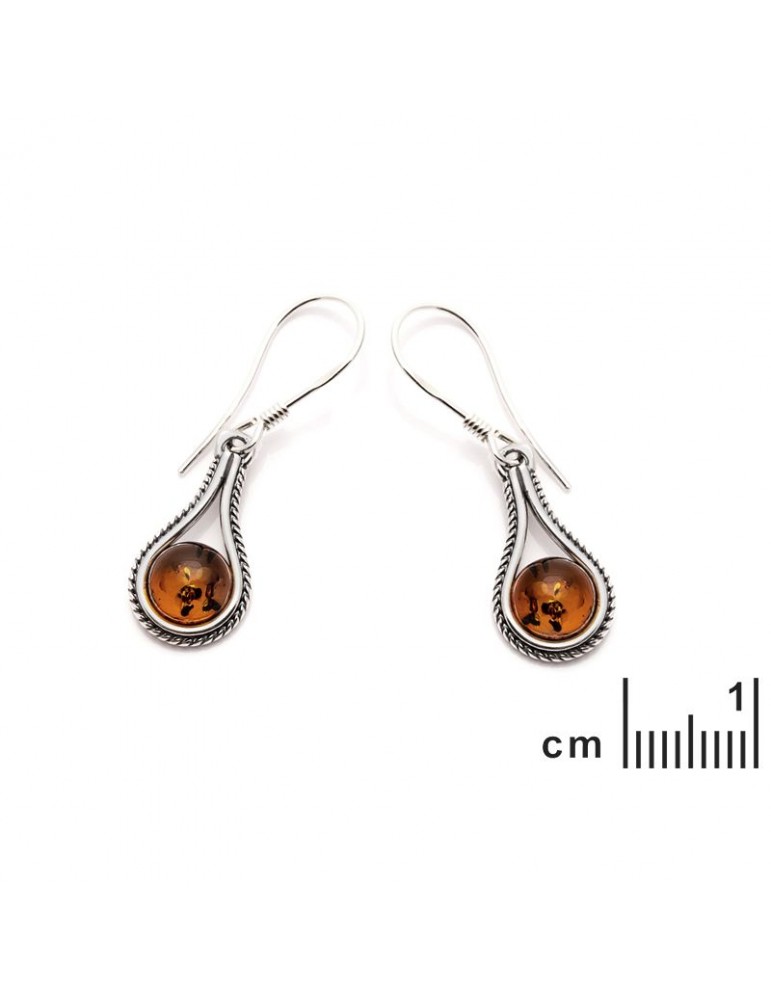 La Maison De L'ambre Boucle D'oreille Argent Ambre