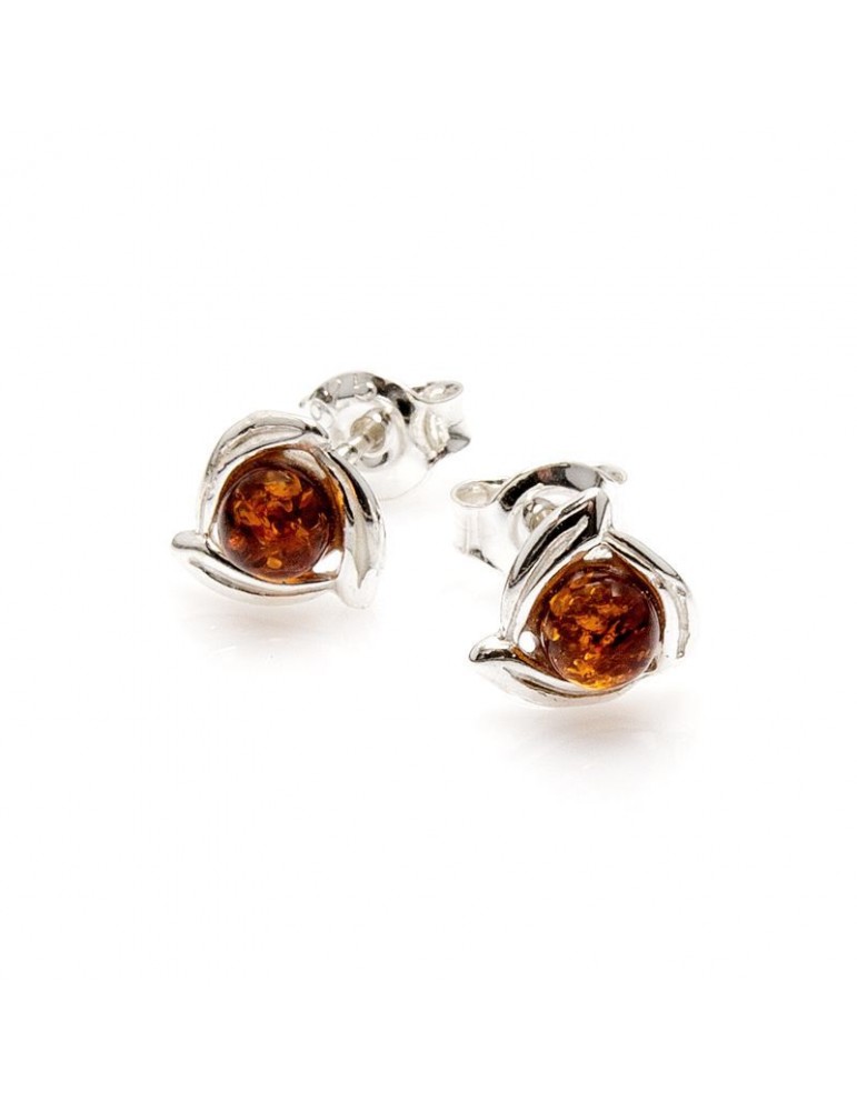 la maison de l'ambre Boucle d'oreille argent Ambre