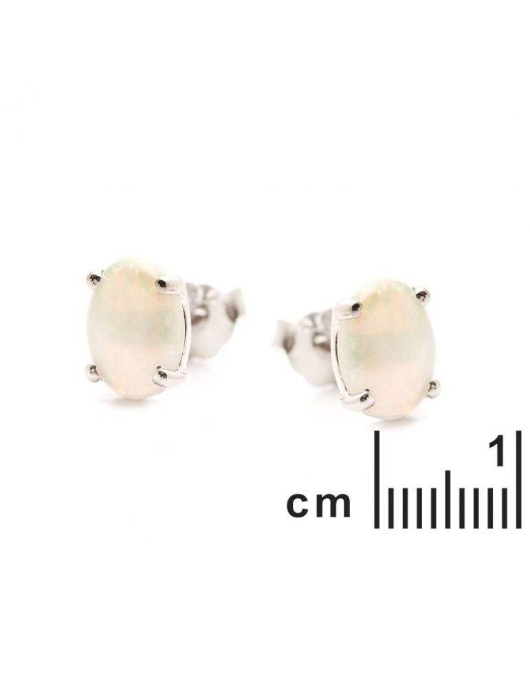 La Maison De L'ambre Boucle D'oreille Argent Opale