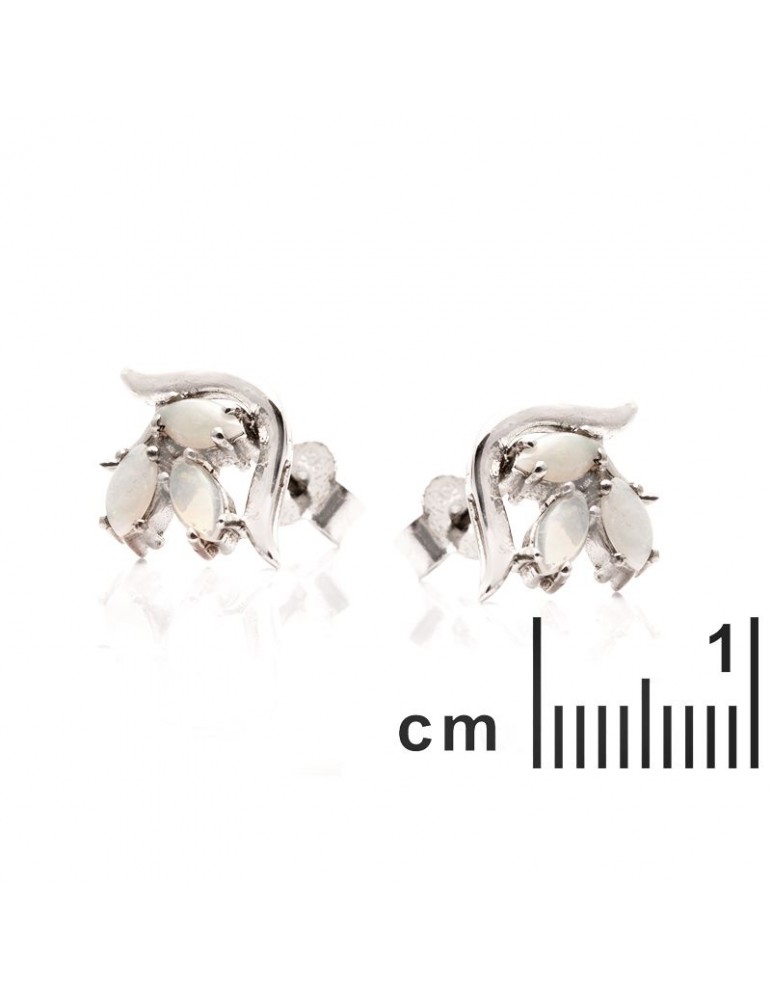 La Maison De L'ambre Boucle D'oreille Argent Opale