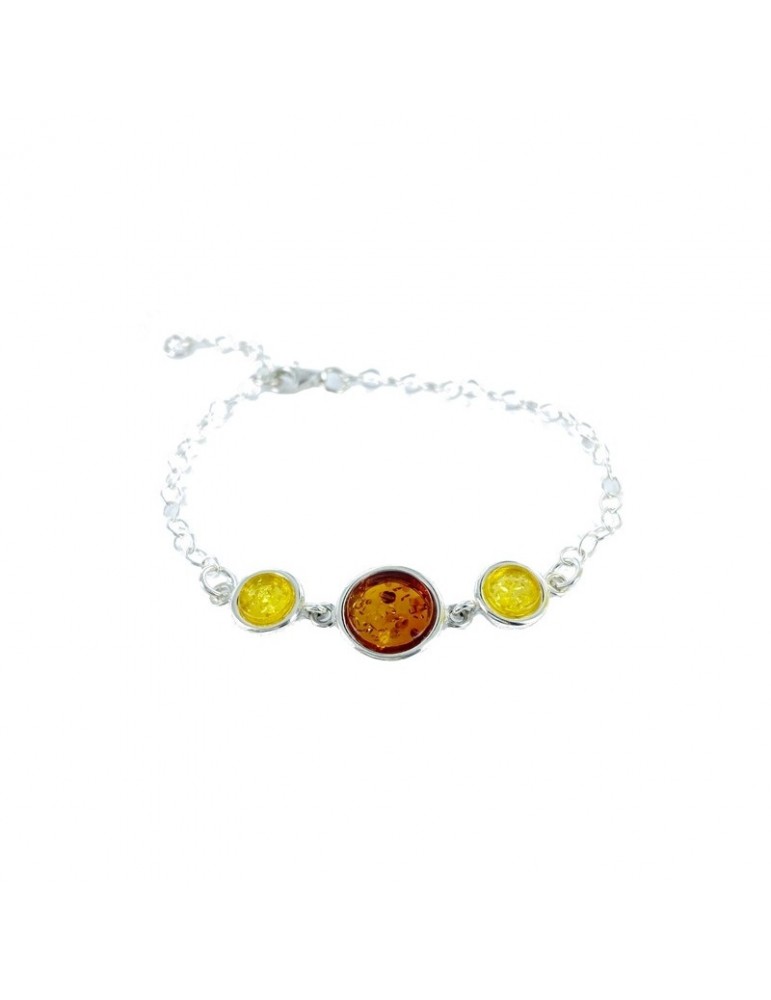 la maison de l'ambre Bracelet argent Ambre 16+3cm