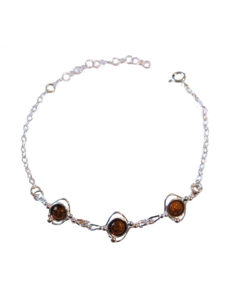 la maison de l'ambre Bracelet argent Ambre 16+3cm