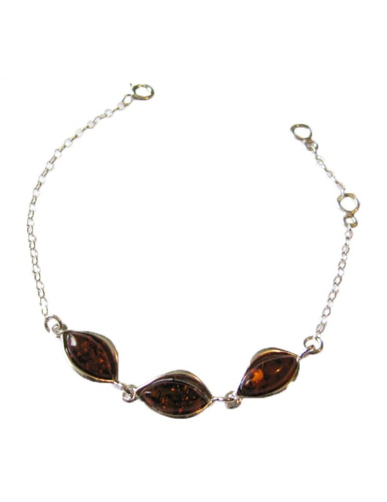 la maison de l'ambre Bracelet argent Ambre 16+3cm