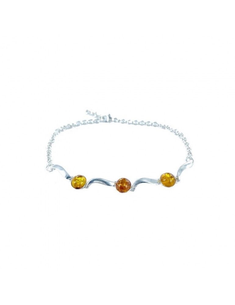 la maison de l'ambre Bracelet argent Ambre 16+3cm