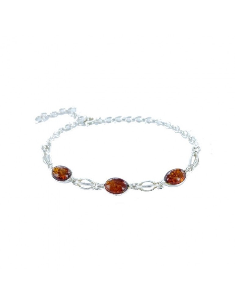 la maison de l'ambre Bracelet argent Ambre 16+3cm