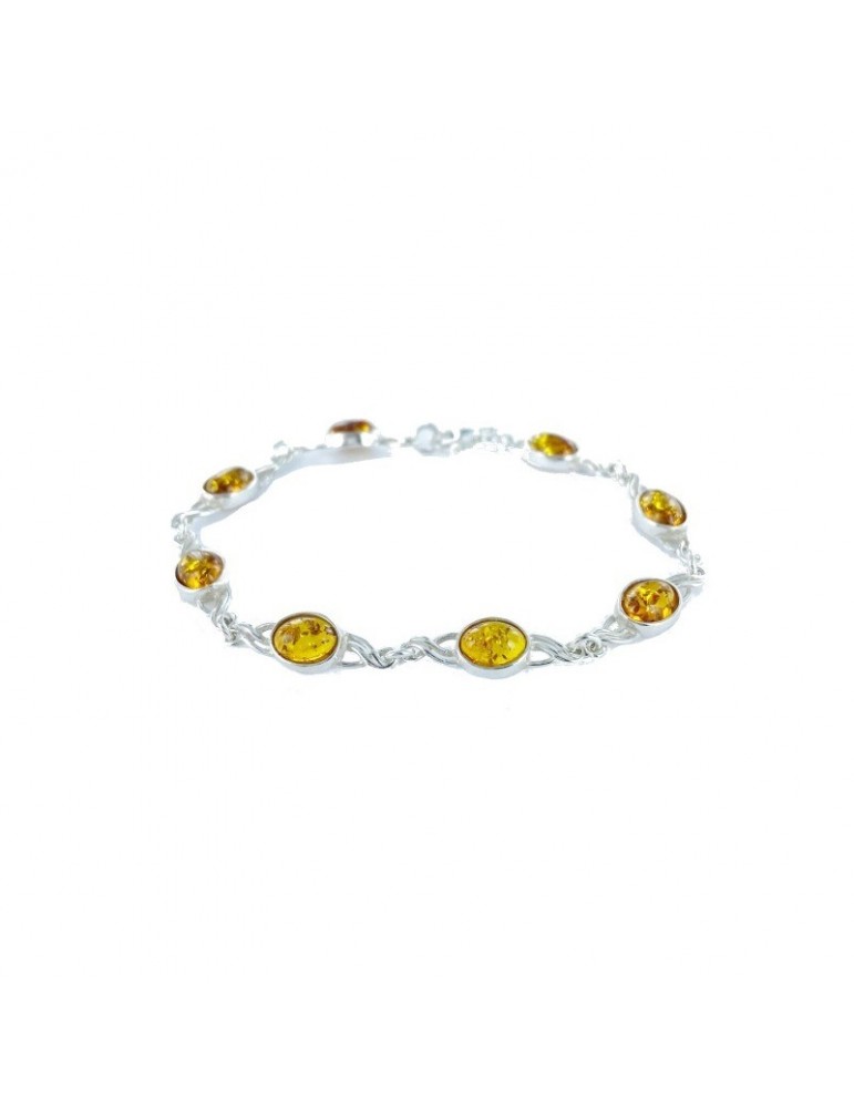 la maison de l'ambre Bracelet argent Ambre 16+3cm