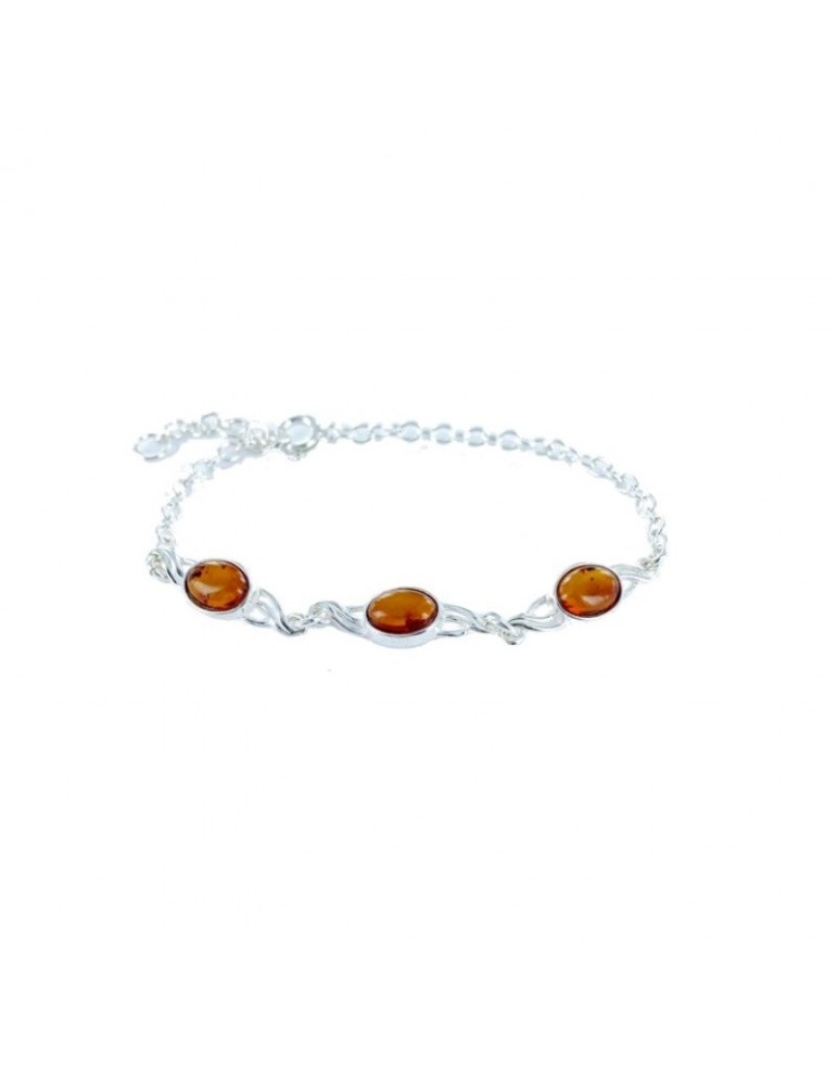la maison de l'ambre Bracelet argent Ambre 16+3cm