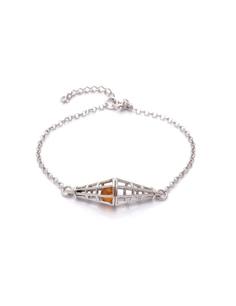 la maison de l'ambre Bracelet argent Ambre 17+3cm