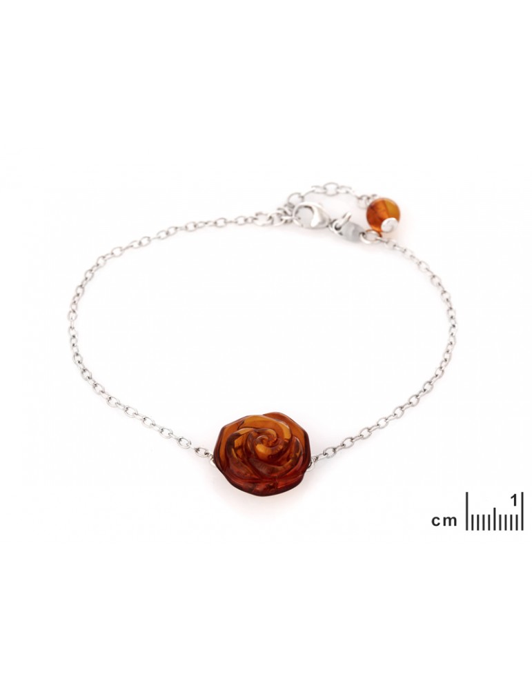 La Maison De L'ambre Bracelet Argent Ambre 18+3cm