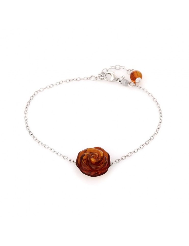 la maison de l'ambre Bracelet argent Ambre 18+3cm