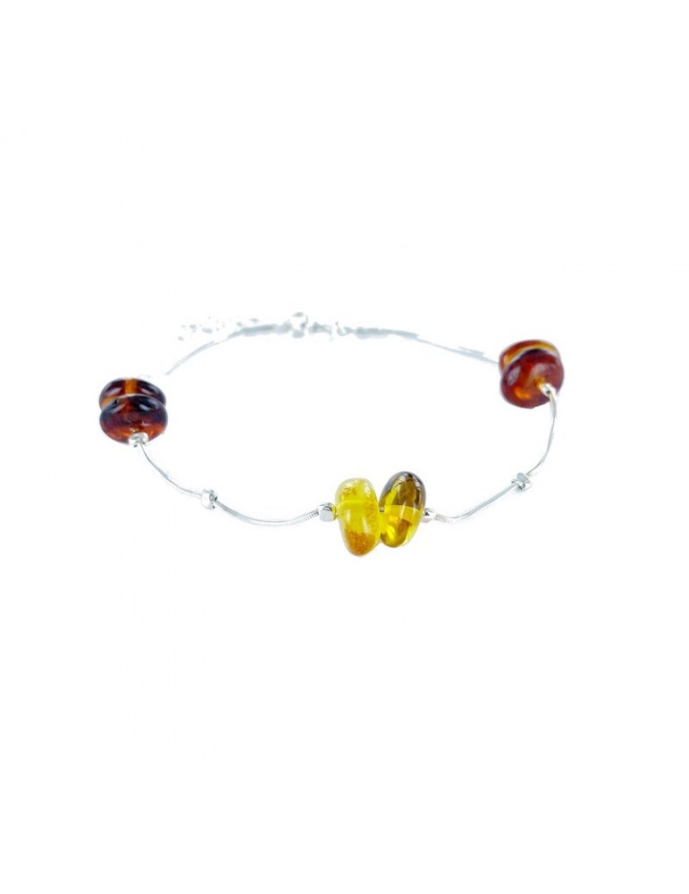 la maison de l'ambre Bracelet argent Ambre 19+3cm