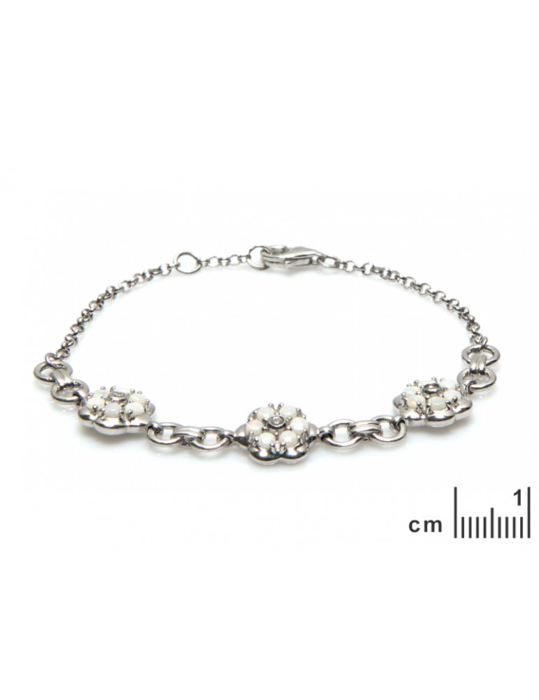 La Maison De L'ambre Bracelet Argent Opale 16+3cm