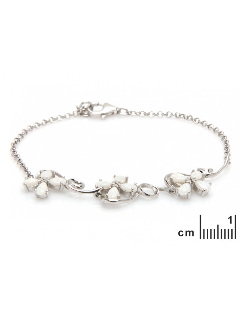La Maison De L'ambre Bracelet Argent Opale 16+3cm
