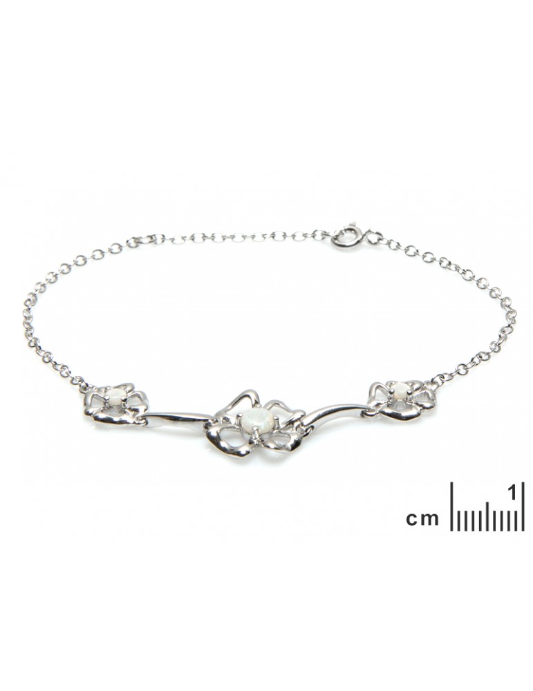 La Maison De L'ambre Bracelet Argent Opale 16+3cm