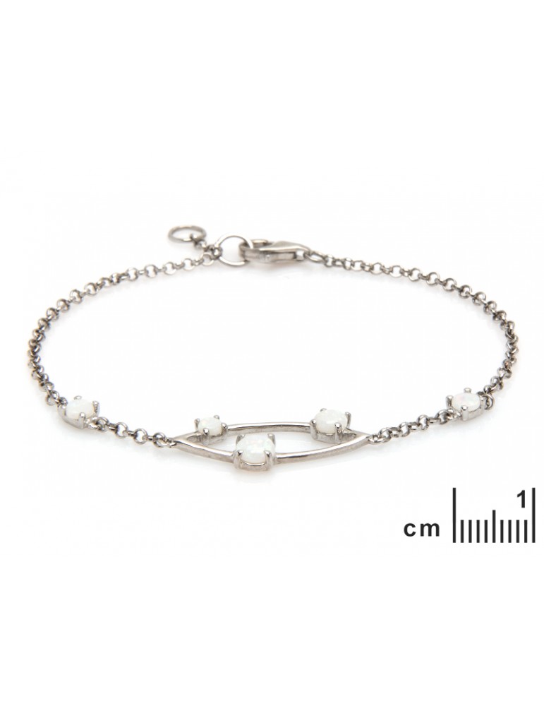 La Maison De L'ambre Bracelet Argent Opale 16+3cm