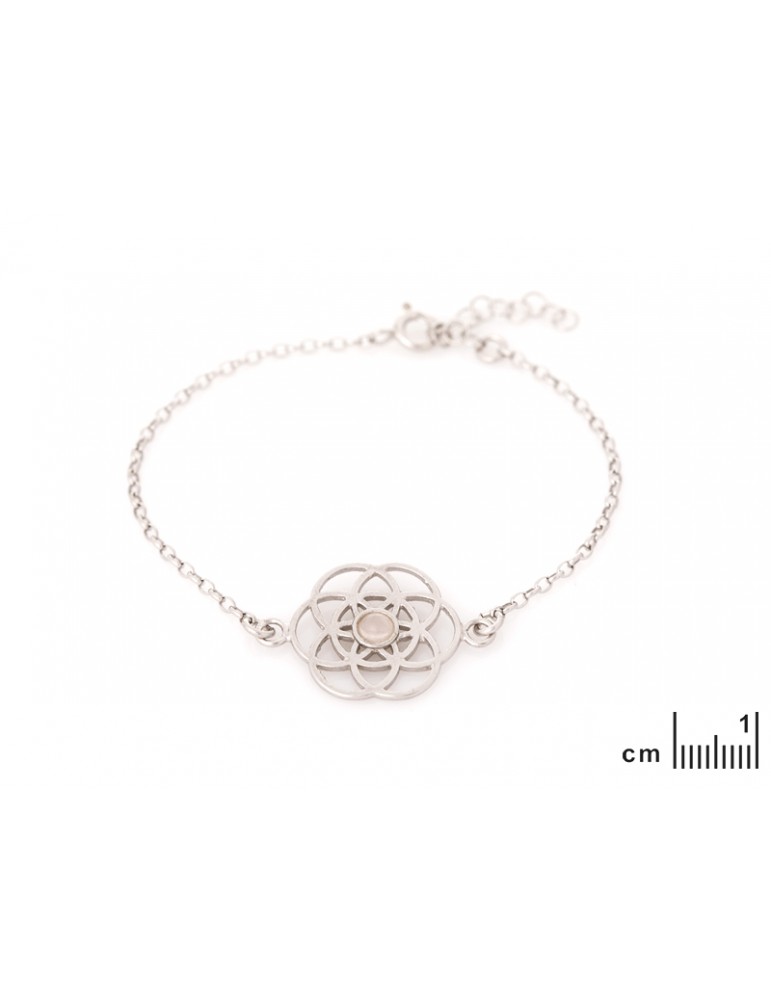 La Maison De L'ambre BRACELET ARGENT QUARTZ ROSE