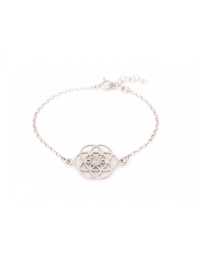la maison de l'ambre BRACELET ARGENT QUARTZ ROSE