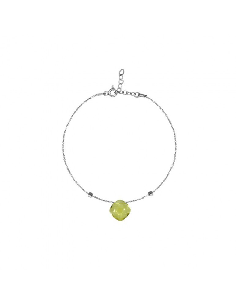 la maison de l'ambre BRACELET QUARTZ JAUNE ARGENT