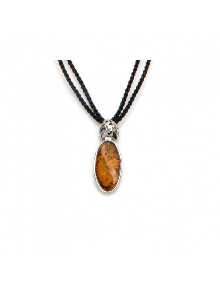 la maison de l'ambre Collier argent 925 Ambre 44cm