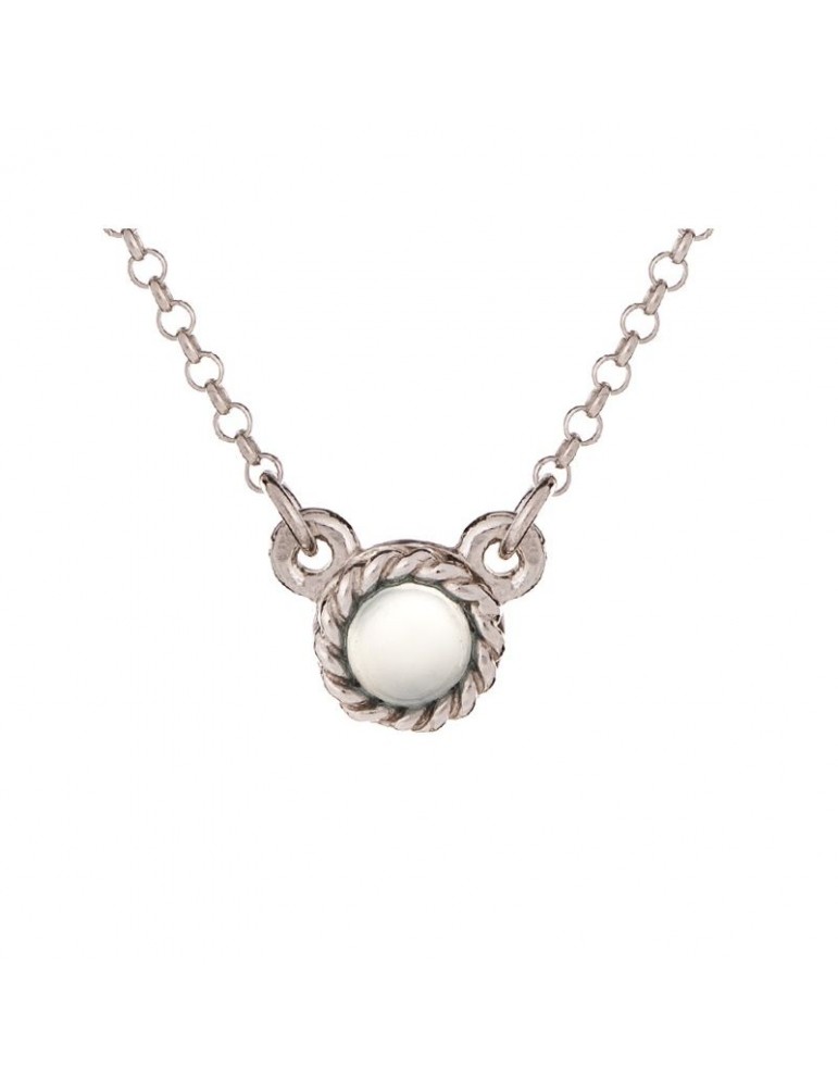 la maison de l'ambre COLLIER ARGENT AGATE AQUA