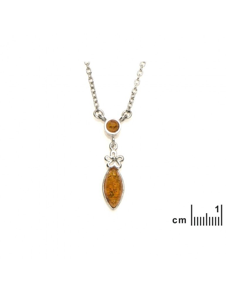 La Maison De L'ambre Collier Argent Ambre 42+3cm