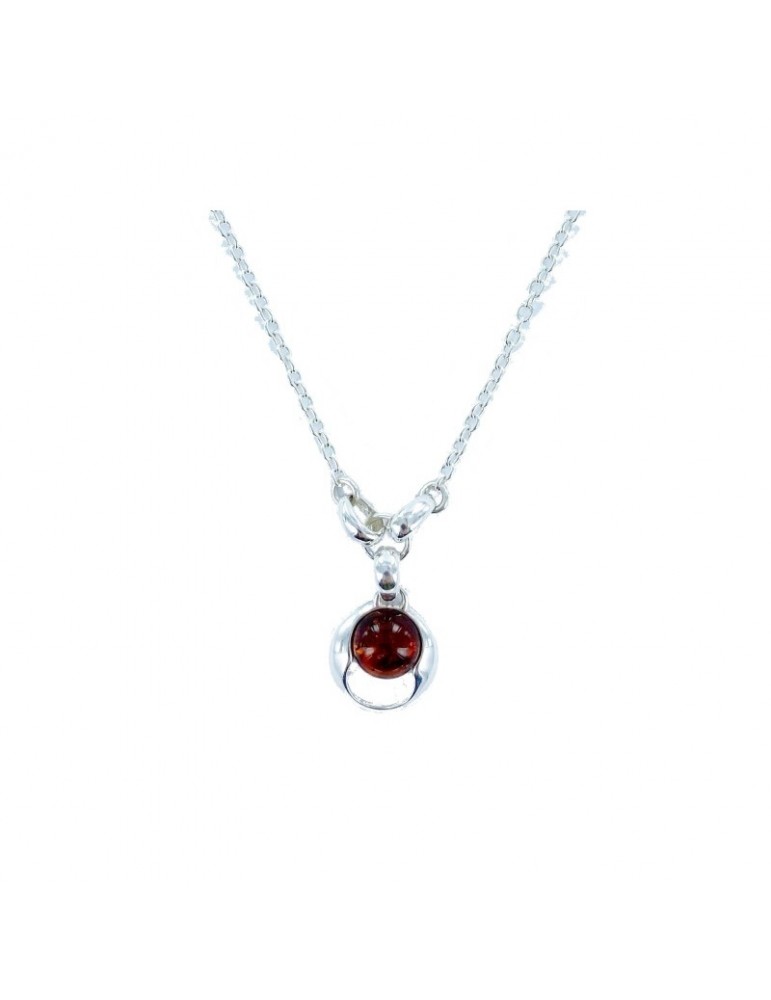 la maison de l'ambre Collier argent Ambre 42+3cm