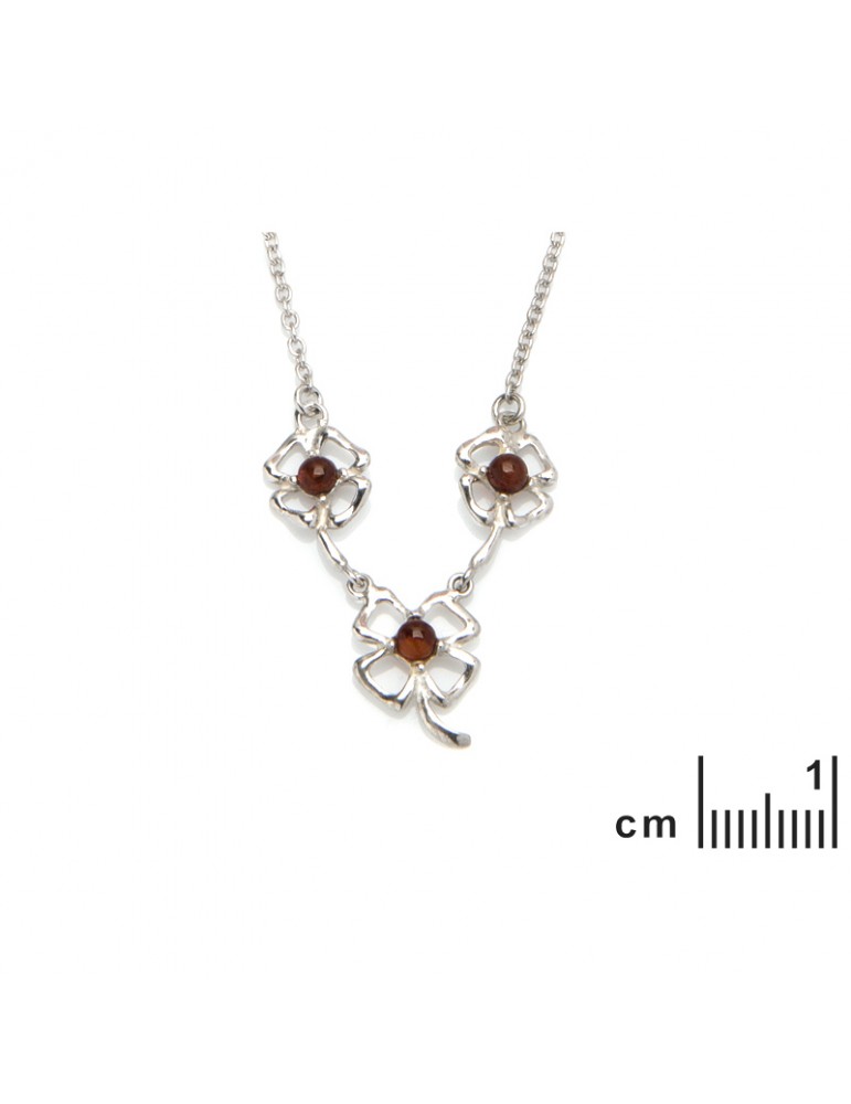 La Maison De L'ambre Collier Argent Ambre 42+3cm