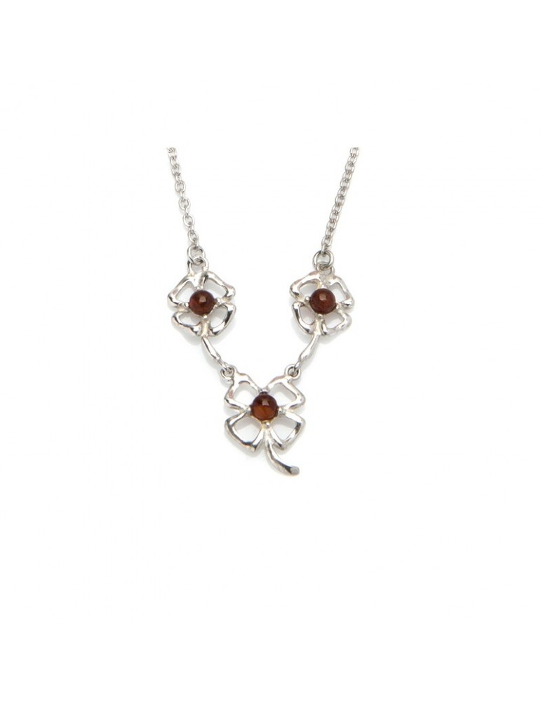 la maison de l'ambre Collier argent Ambre 42+3cm