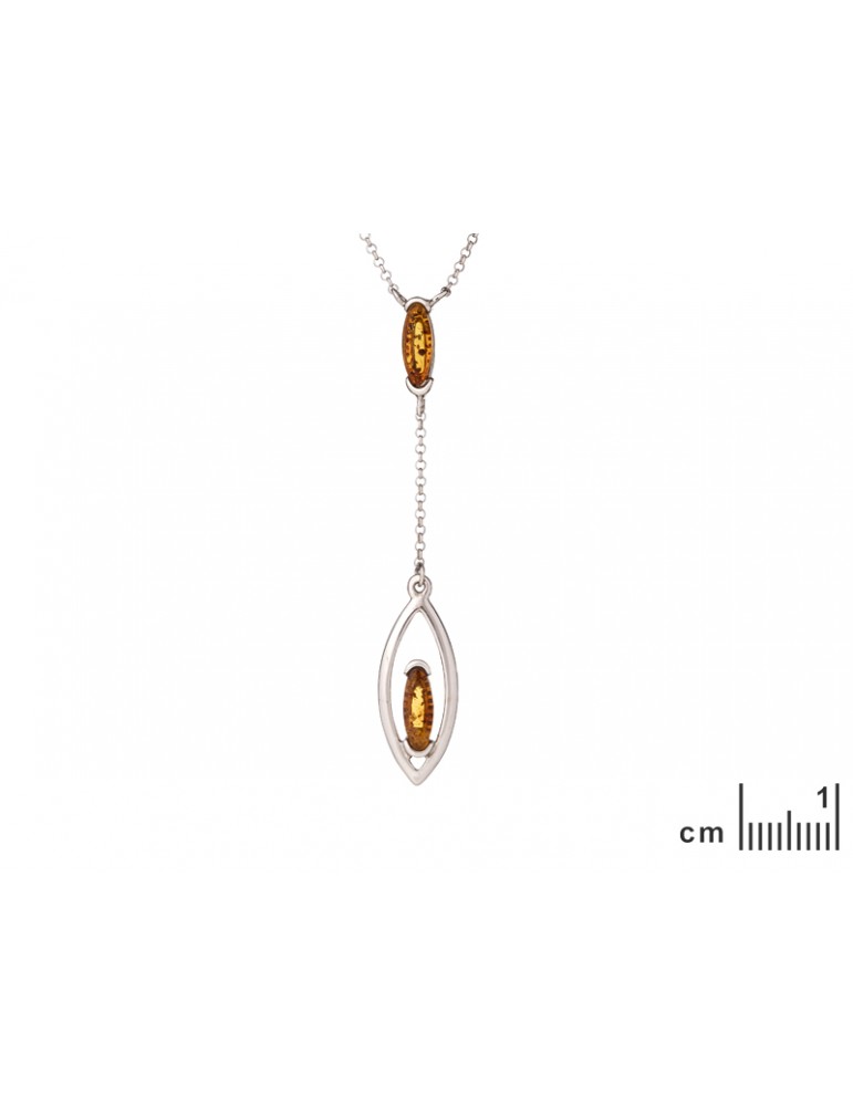 La Maison De L'ambre Collier Argent Ambre 42+5cm