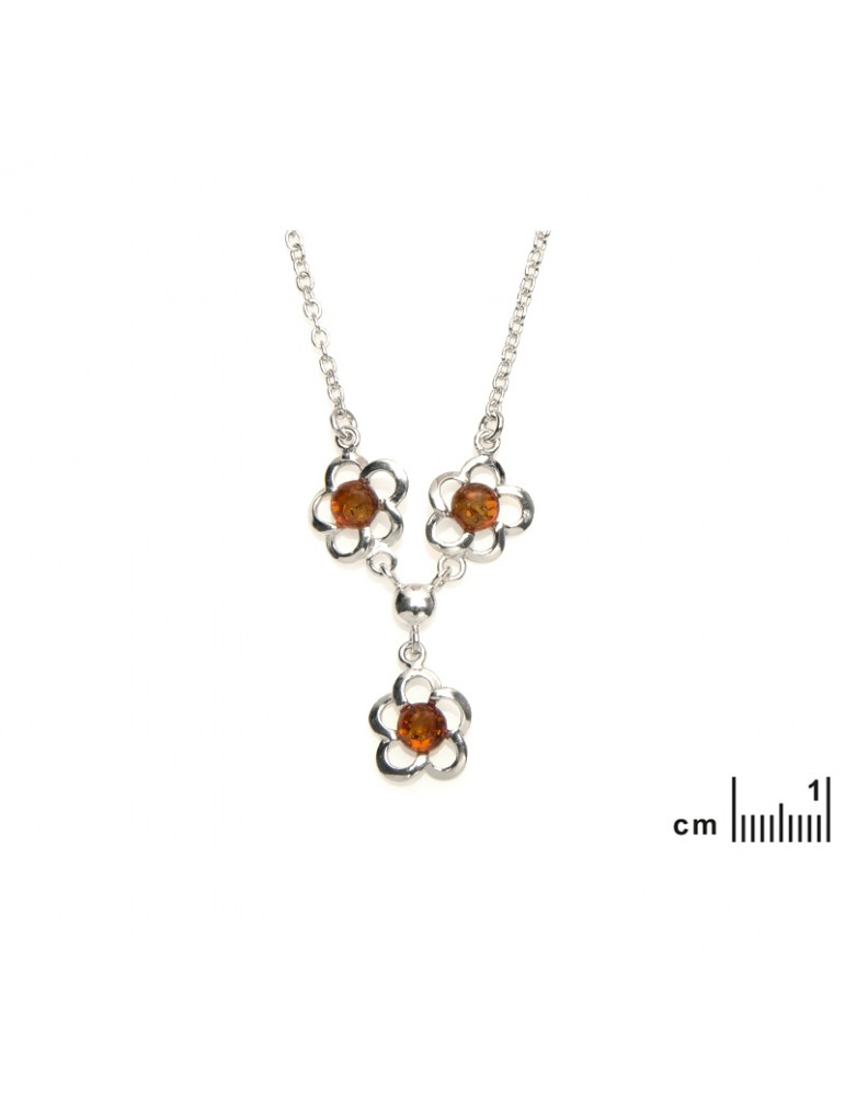 La Maison De L'ambre Collier Argent Ambre 43+4cm