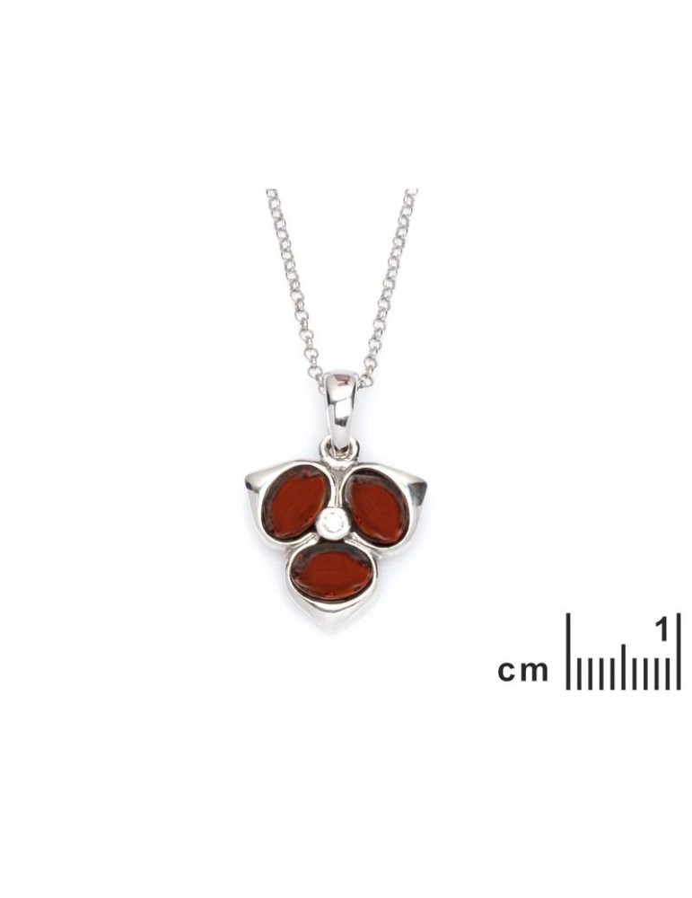 La Maison De L'ambre Collier Argent Ambre 45+3cm