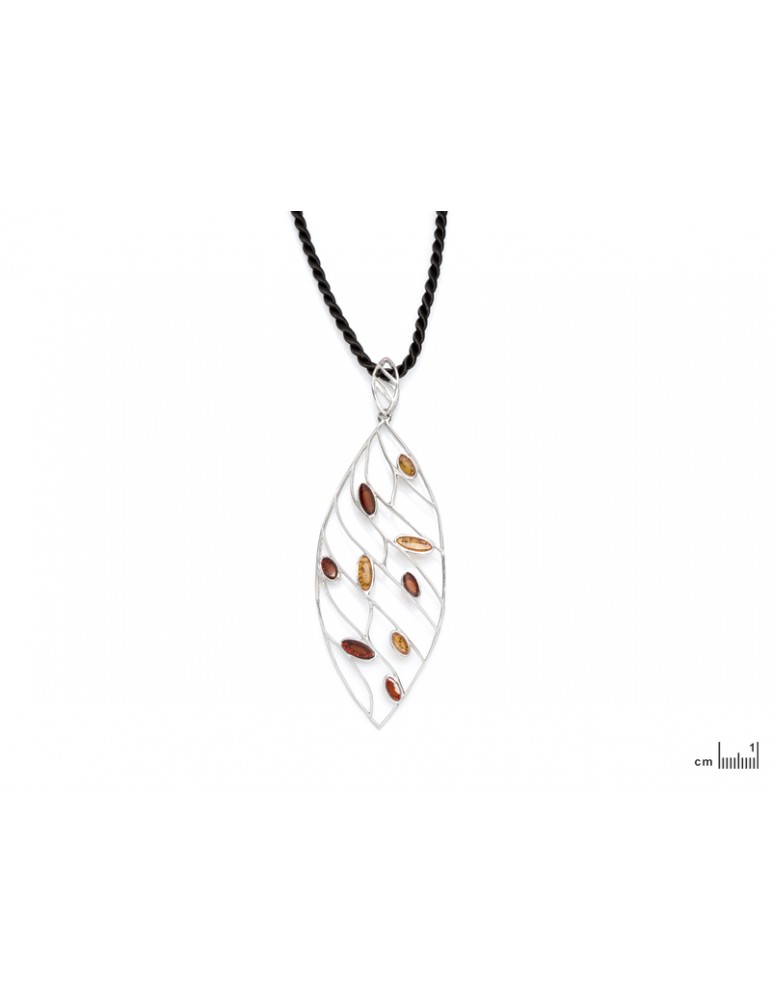 La Maison De L'ambre Collier Argent Ambre 45+3cm